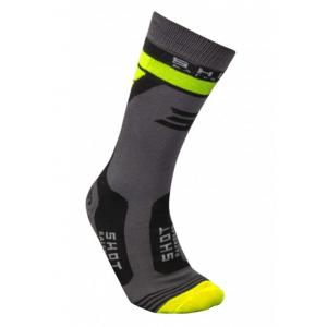 Ponožky Shot Race 2.0 šedo-fluo žlté